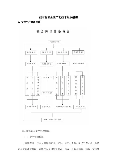 电子标书-技术标安全生产的技术组织措施