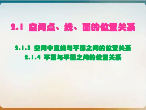 高中数学人教版必修2课件：2.—2.线面关系、面面关系
