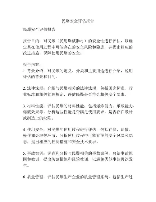 民爆安全评估报告