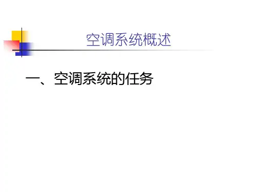 空调系统分类,组成