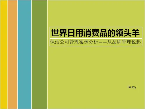 管理学案例分析 宝洁公司