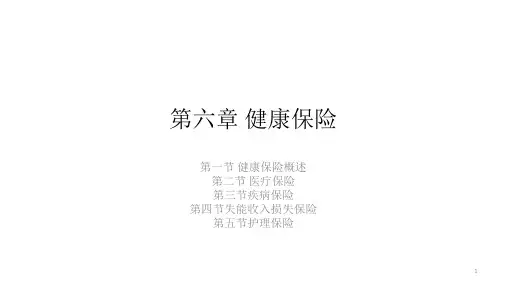 第六章 健康保险  《人身保险》PPT课件