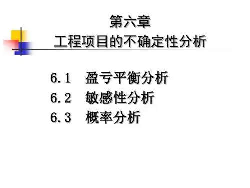 第六章不确定性分析