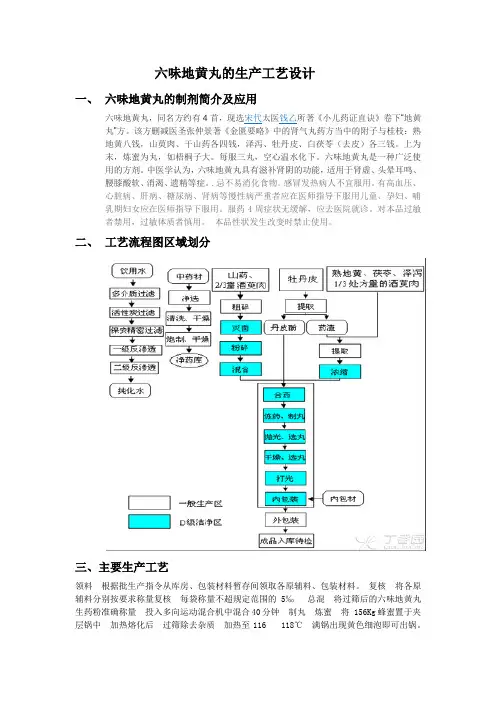六味地黄丸的生产工艺设计