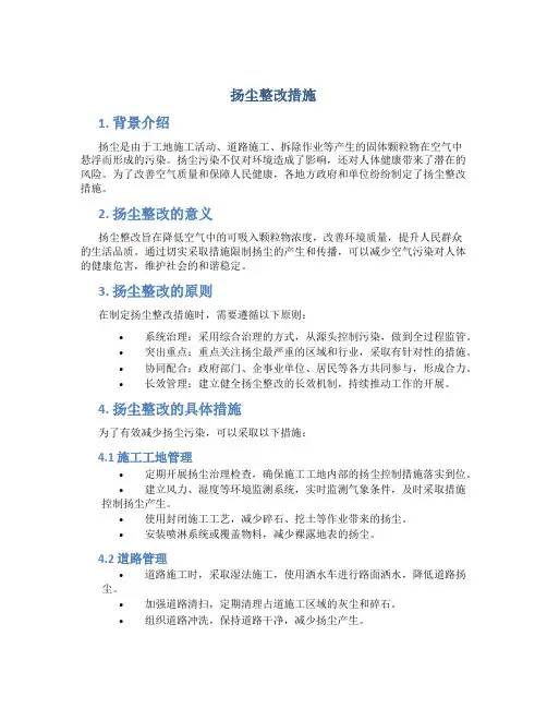 扬尘整改措施