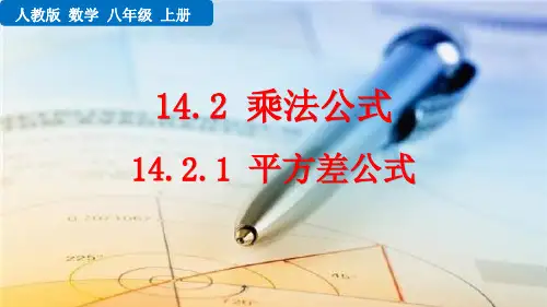 人教版初中数学八年级上册第十四章 平方差公式
