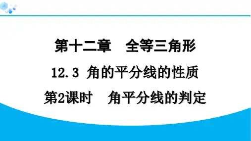 第2课时 角平分线的判定【习题课件】八年级上册人教版数学