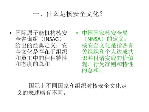 一、什么是核安全文化？