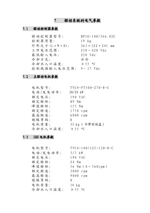 永磁同步电机驱动系统使用说明书