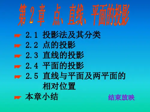 第二章.点、直线、平面的投影-清华大学机械制图教程-全国最好的机械制图课件
