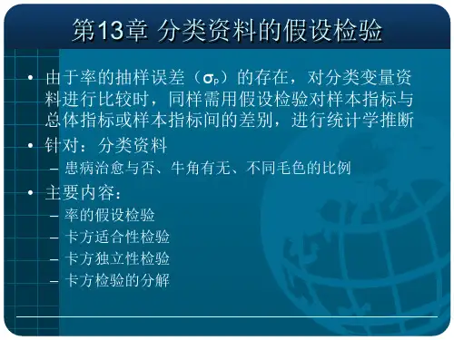 分类资料的假设检验