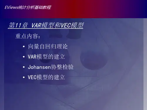 Eviews中VAR模型的操作、脉冲响应分析和方差分解的实现
