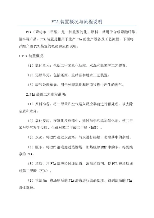 PTA装置概况与流程说明