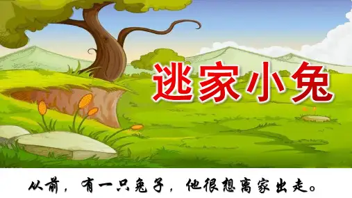 大班语言《逃家小兔》PPT课件