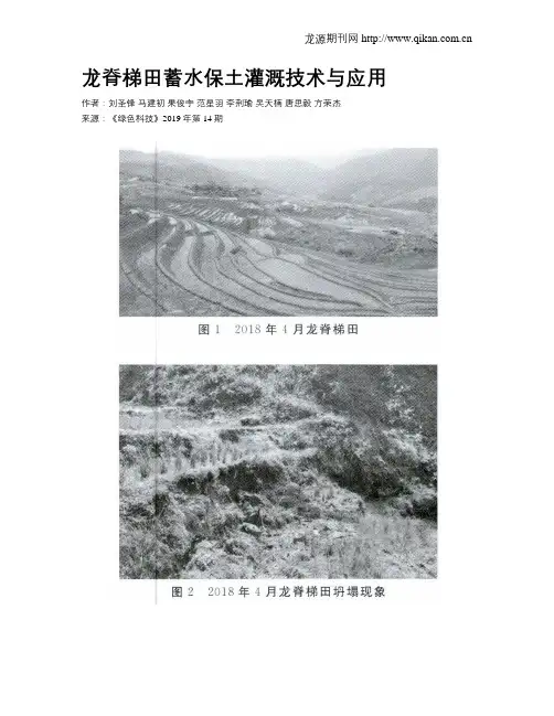龙脊梯田蓄水保土灌溉技术与应用