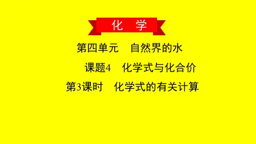 化学式的有关计算(习题课件)