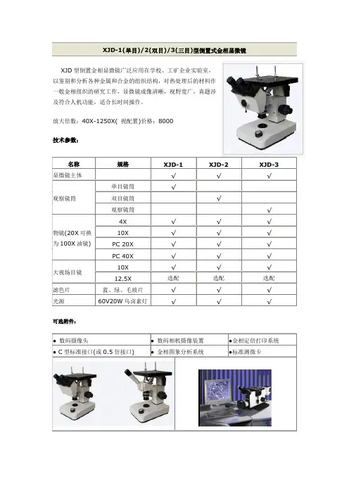 XJD-3三目倒置金相显微镜(精)