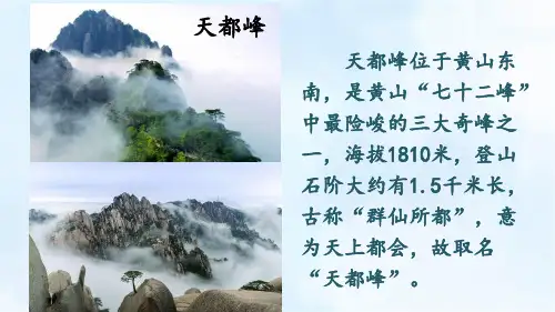 部编版四年级上册语文17爬天都峰第一课时课件