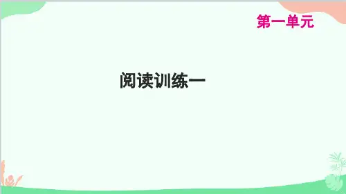 统编版语文八年级下册 阅读训练  课件(共21张PPT)