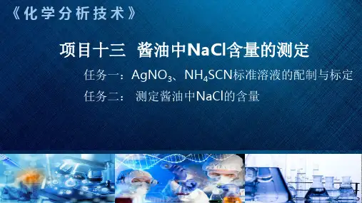 (中职) 化学分析技术13项目十三酱油中NaCl含量的测定教学课件