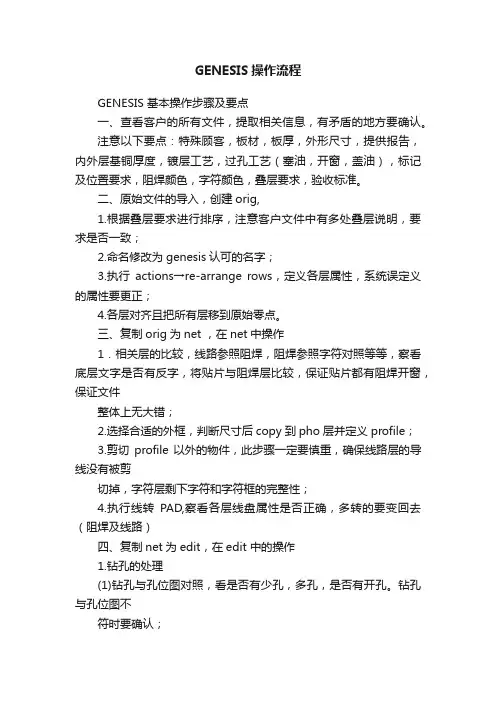 GENESIS操作流程