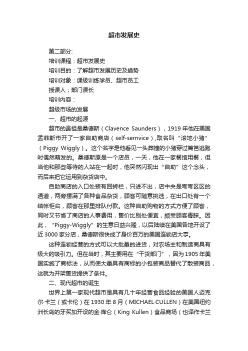 超市发展史