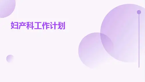 妇产科工作计划PPT
