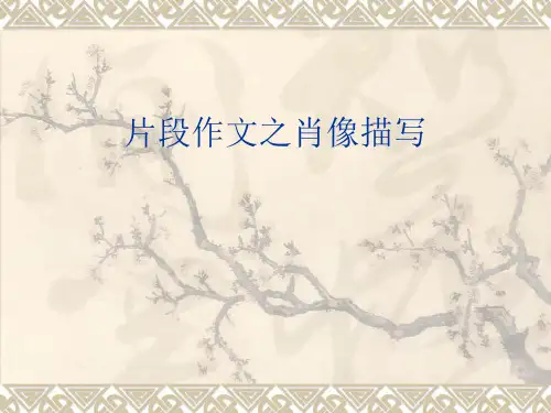 初中片段作文之肖像描写优秀课件