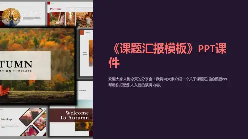《课题汇报模板》课件