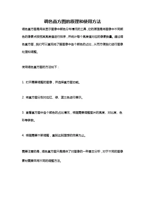 调色直方图的原理和使用方法