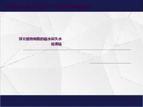 质壁分离说课ppt课件