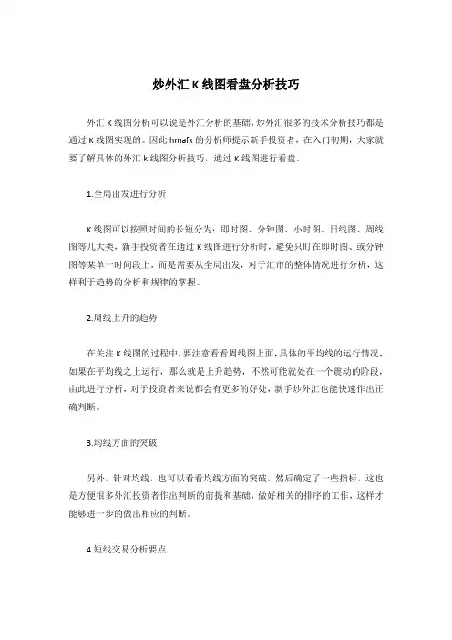 炒外汇K线图看盘分析技巧