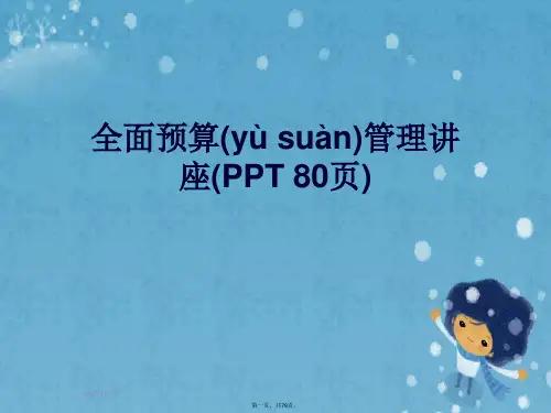 全面预算管理讲座(PPT 80页)