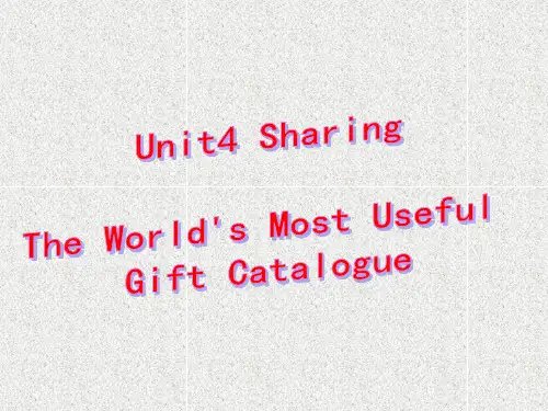 人教版高中英语选修7 Unit 4《Sharing》(Period 4 using language)ppt课件