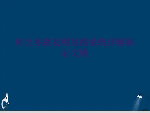 时分多路复用及路系统详解演示文稿