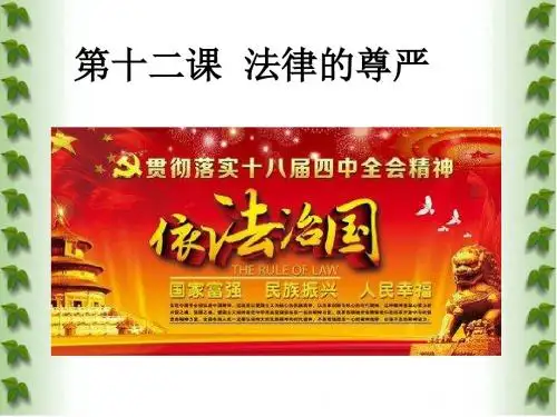 教科版九年级全册思想品德课件-12.1 依法治国(共33张ppt)