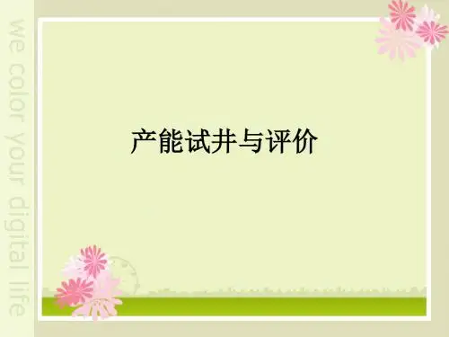 产能试井与评价ppt课件