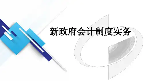 新政府会计制度实务培训(课堂PPT)