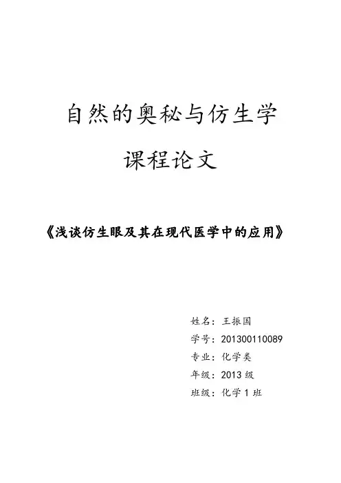 仿生学：浅谈仿生眼及其在现代医学中的应用