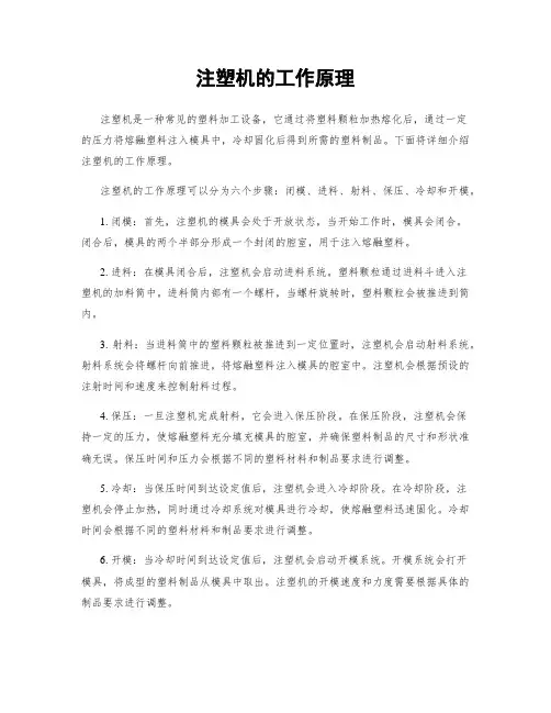 注塑机的工作原理