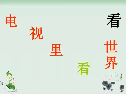 五级上册品德课件《多彩的现代传媒 电视里看世界》 鲁人版