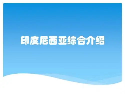 印度尼西亚综合介绍