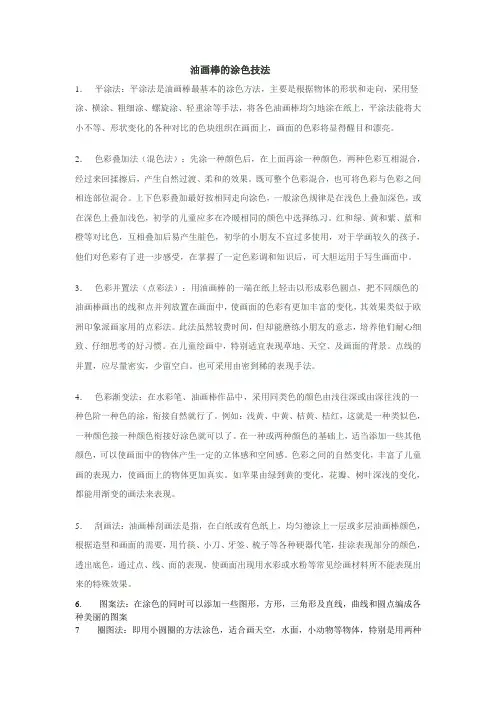 儿童画之油画棒、彩铅、水彩画技法