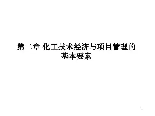 《化工技术经济》第2章 化工技术经济的基本要素