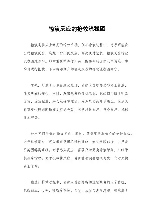 输液反应的抢救流程图