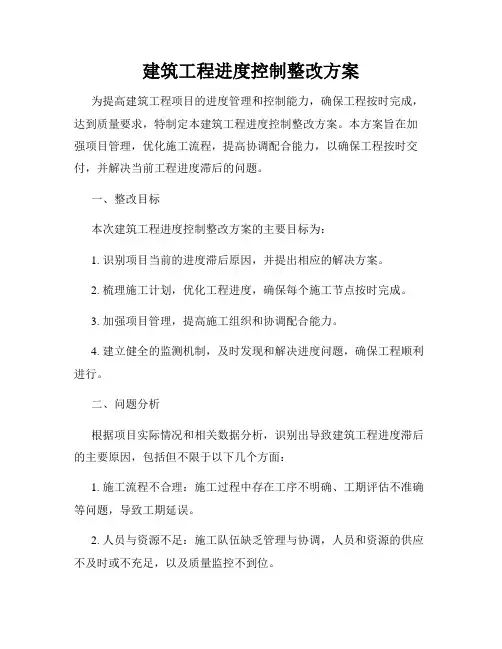 建筑工程进度控制整改方案