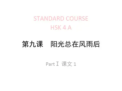 对外汉语标准教程lesson09阳光总在风雨后