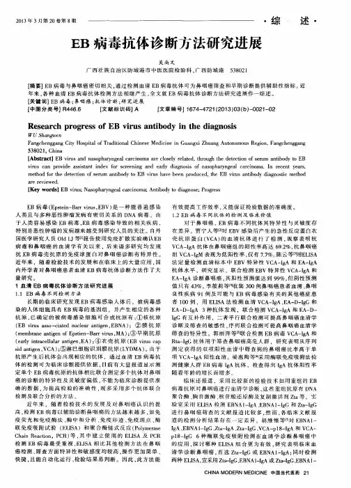 EB病毒抗体诊断方法研究进展