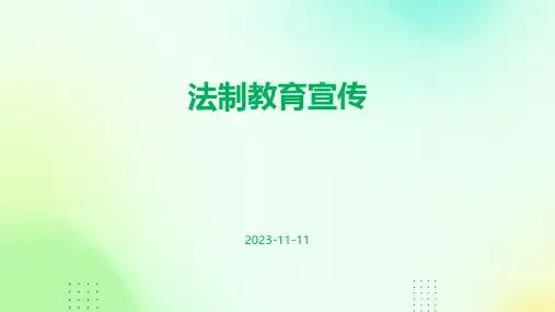 《法制教育宣传》班会课件