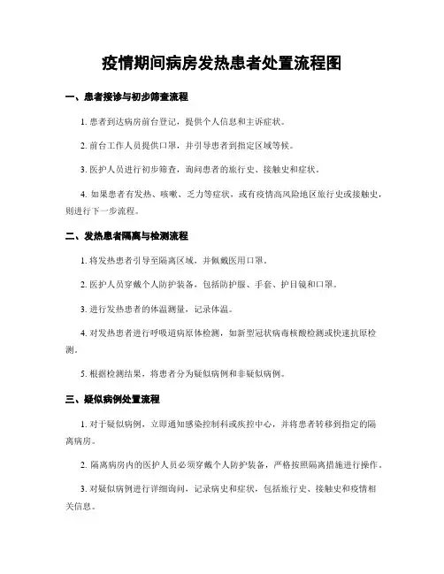疫情期间病房发热患者处置流程图
